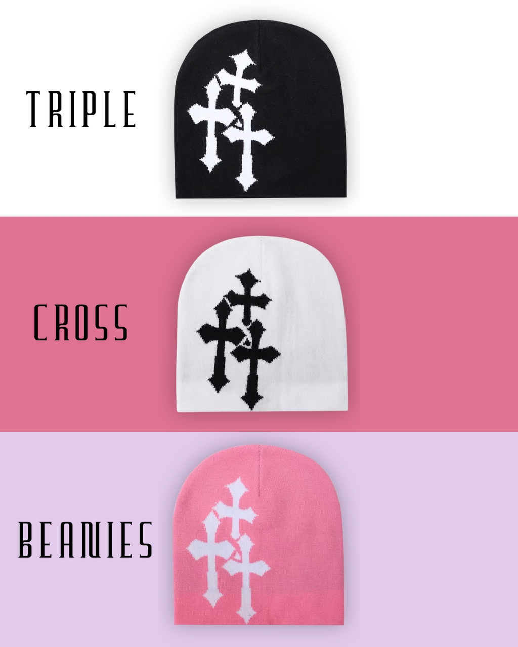 Triple Cross Beanie